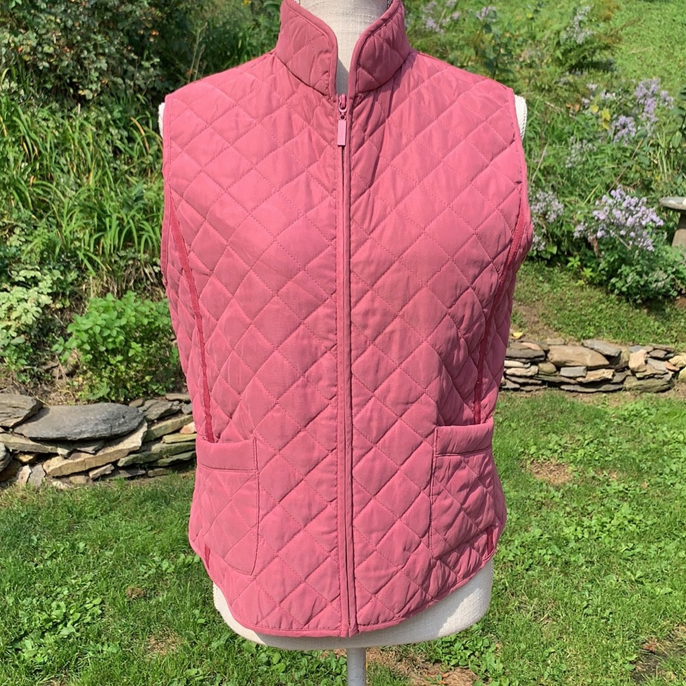 Van Heusen pink mauve quilted vest size Medium